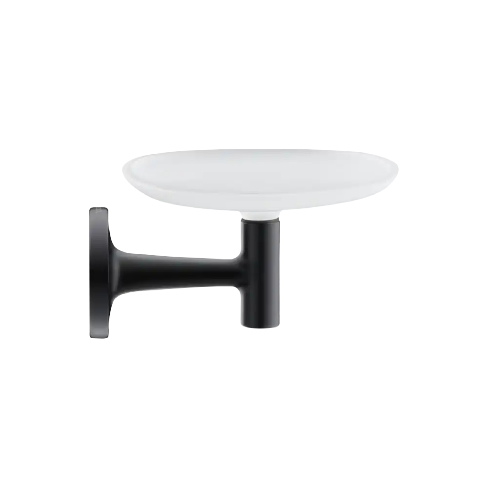 Duravit Wall Mounted Soap Dish Design by STARCK with Self Adhesive or Drilling Fixing - BlackMatt Black