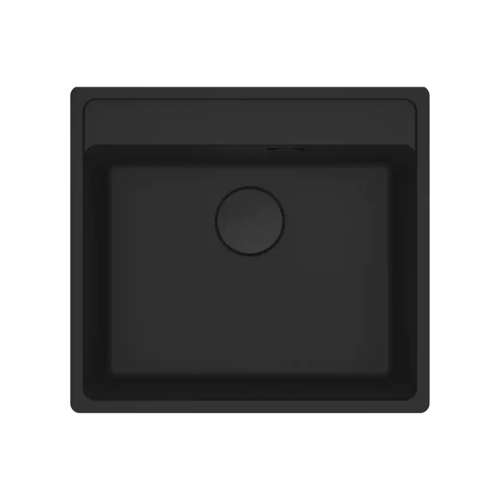 Franke Inset Single Bowl Kitchen Sink 56(L) x 51(W) x 20(D) cm - BlackMatt Black