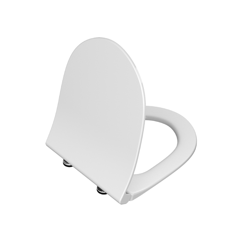 VitrA Soft Closing Toilet Seat and Cover suitable for 65cm (D) Sento WC's - Glossy WhiteGlossy White