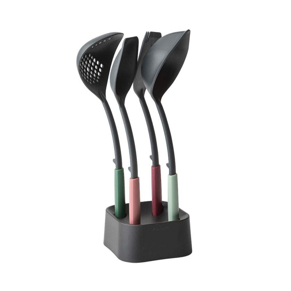 Brabantia Kitchen Utensils Set with Stand - Mixed Colors