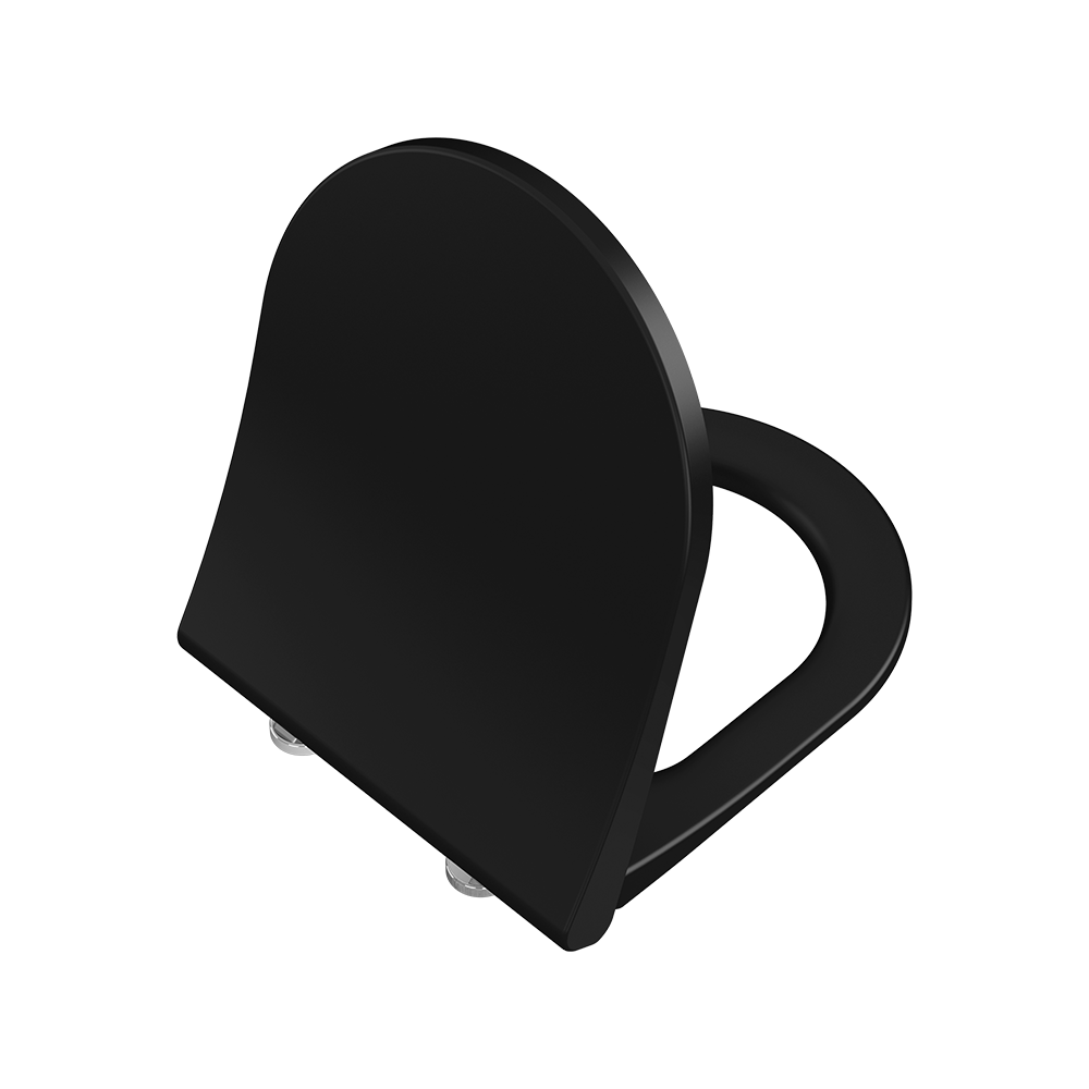 VitrA Soft Closing Toilet Seat and Cover suitable for 54.5cm (D) Integra & S50 WC's - Matt BlackMatt Black