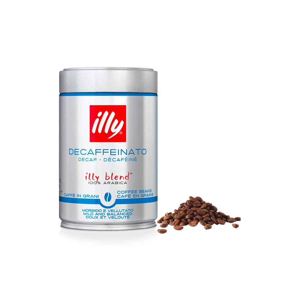 illy Decaffeinated Whole Bean Coffee, Medium Roast, 250g - Classico Blend