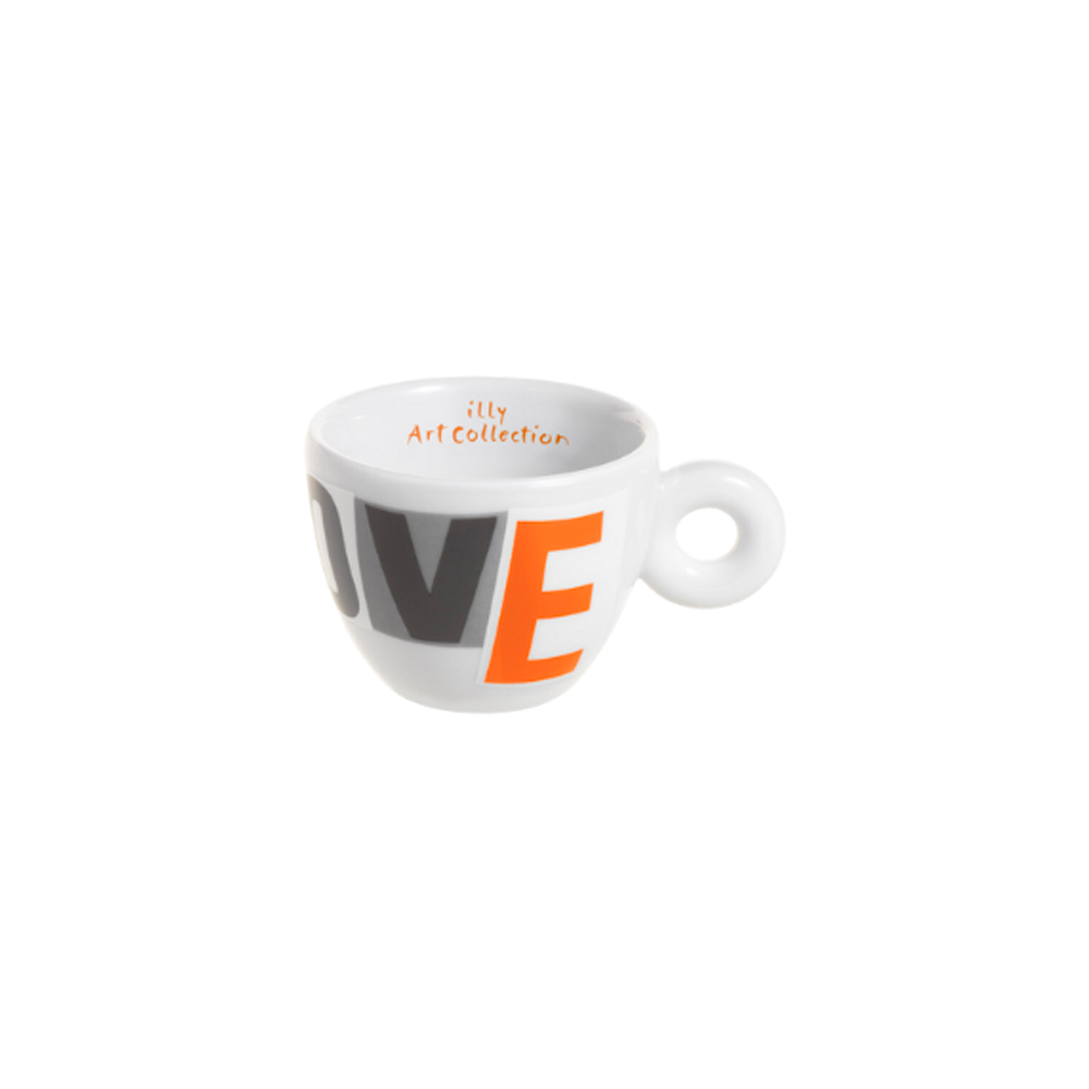 illy Art Collection Espresso Cups Set(6-Pack)- “Love” Matteo Attruia CollectionWhite