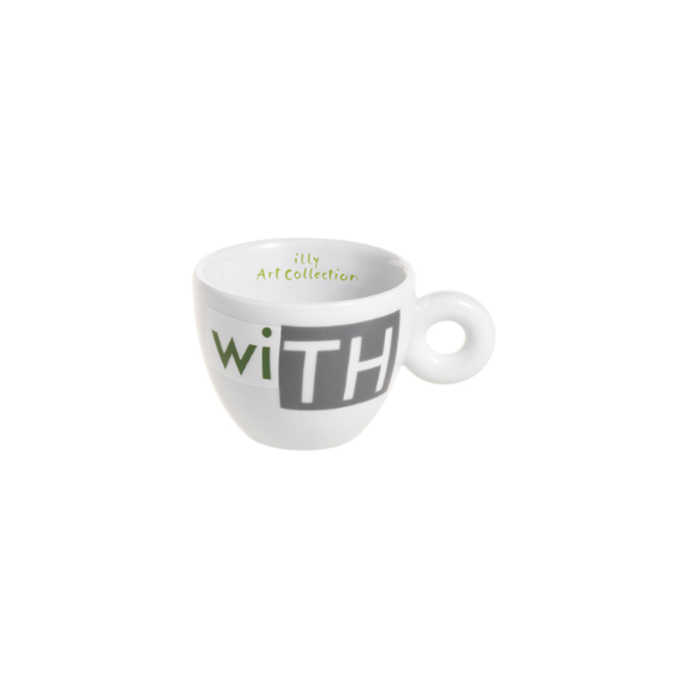 illy Art Collection Espresso Cups Set(6-Pack)- “Happy With” Matteo Attruia CollectionWhite