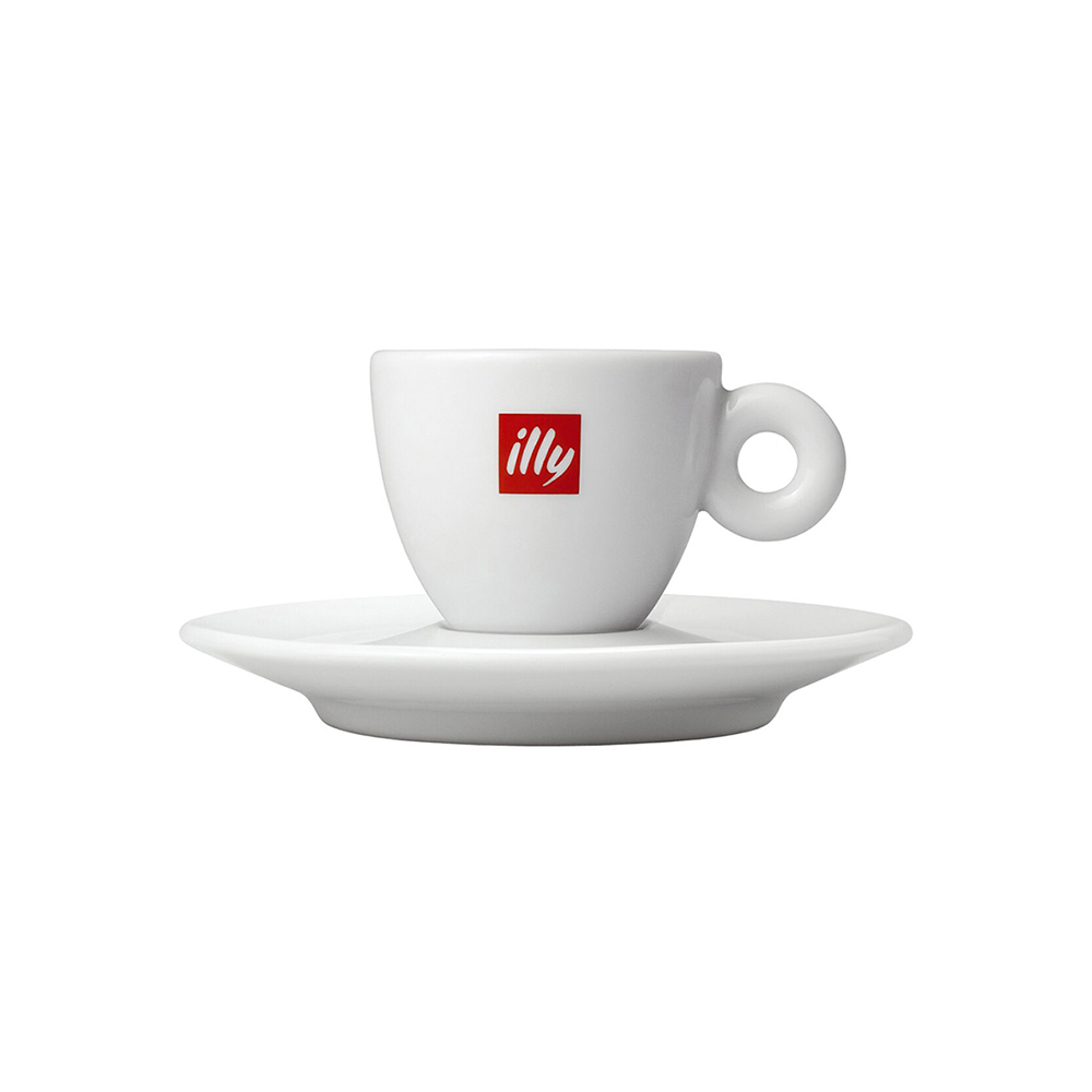 illy Logo Espresso Cups (Set of 12) - 3oz, Porcelain, WhiteWhite