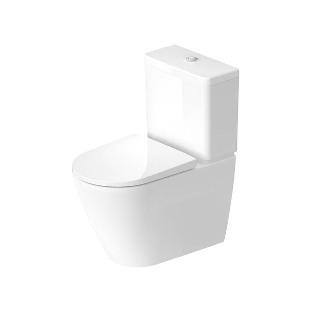 Duravit Rimless Floor Standing WC Toilet 65 cm (D) - Glossy WhiteGlossy White