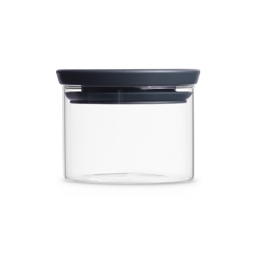 Brabantia Stackable Glass Jar 0.3L - Dark Grey