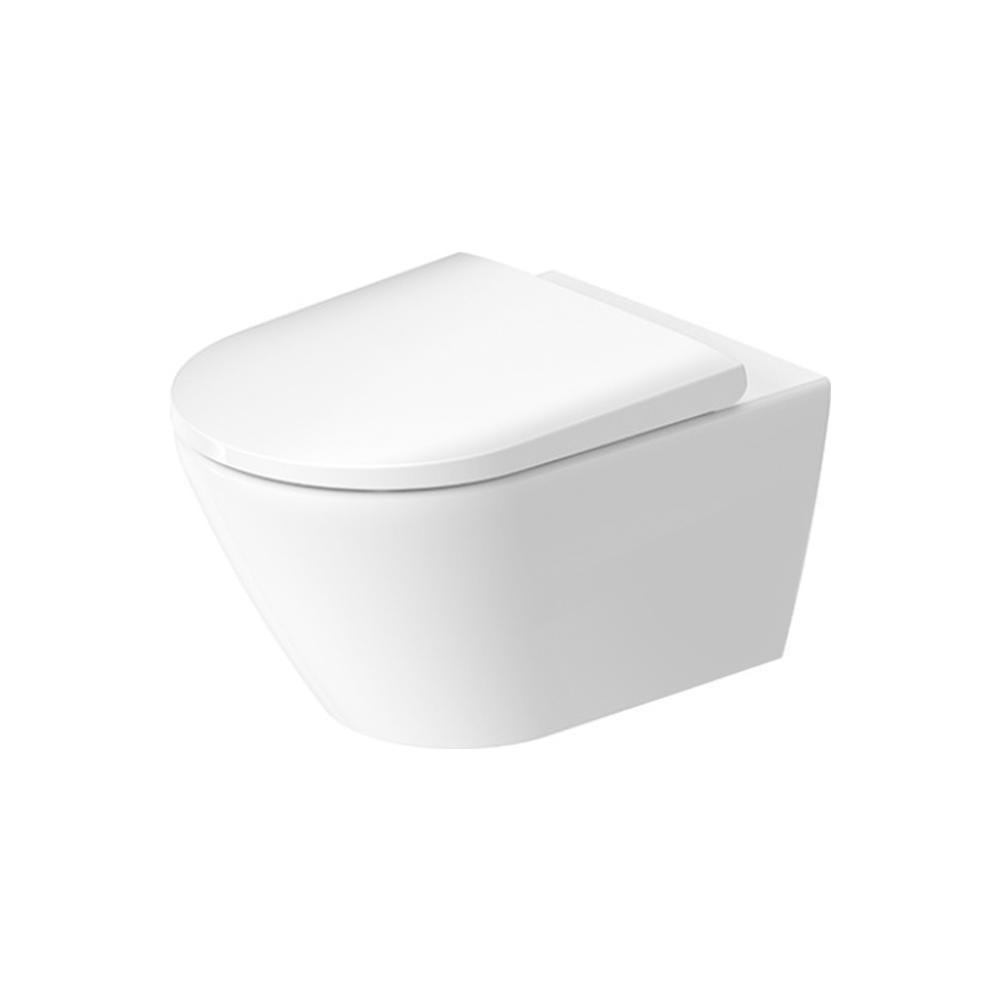 Duravit Rimless Wall Mounted WC Toilet 54 cm (D) - Glossy WhiteGlossy White