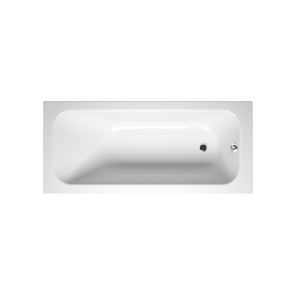 VitrA Built-In Bathtub 170(L)x75(W) cm - Glossy WhiteGlossy White