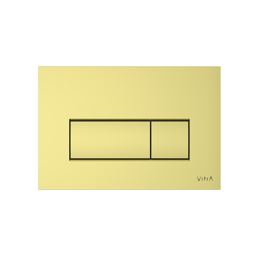 VitrA Loop Square Dual Flush Plate - Shiny GoldGold