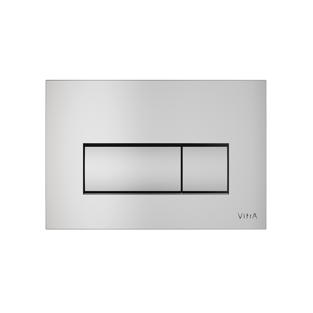 VitrA Flush Wall Plate - Shinny ChromeChrome