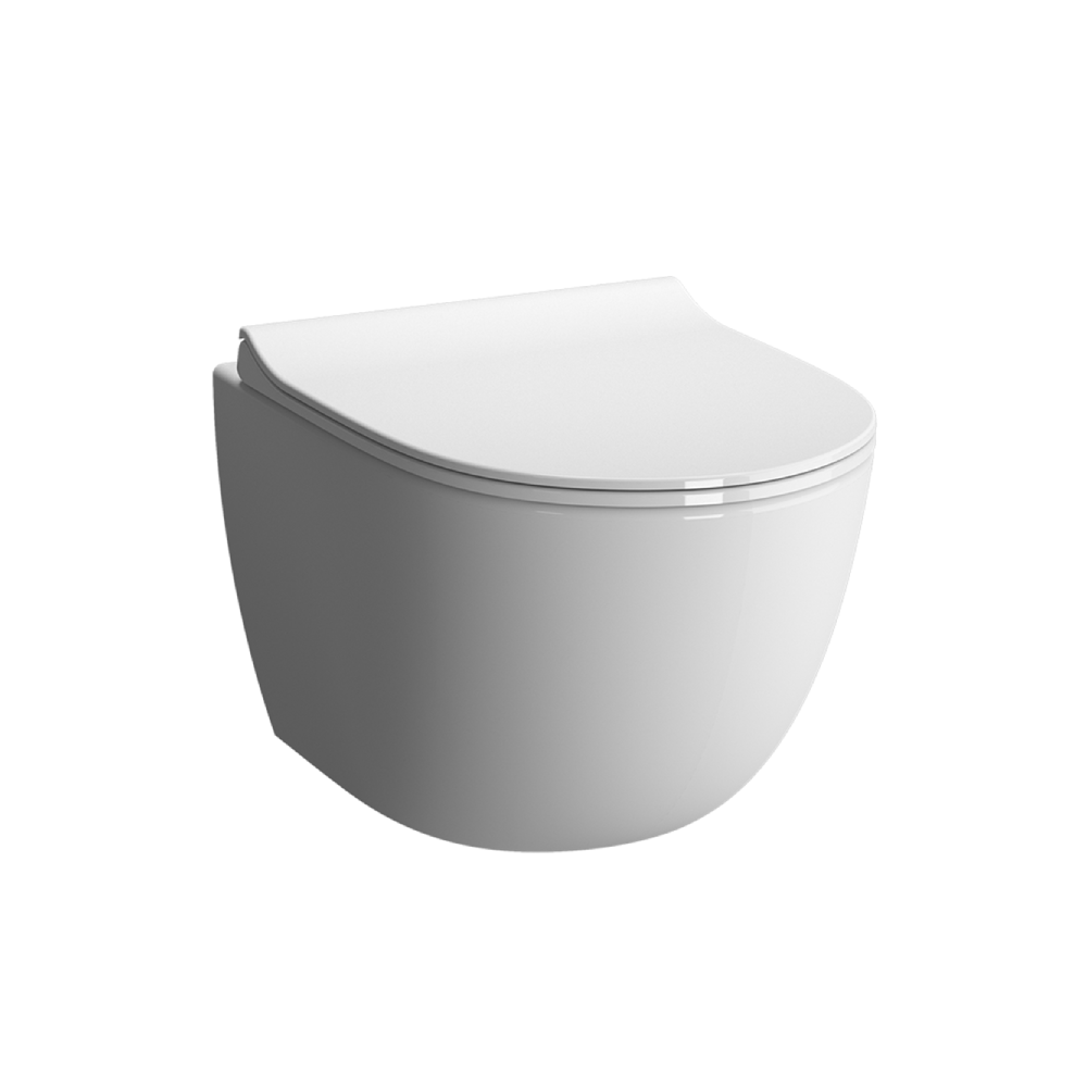 VitrA Rimless Wall Mounted WC Toilet 54 cm (D) - Glossy WhiteGlossy White