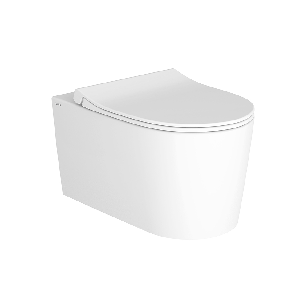 VitrA Nest QuantumFlush Wall-Hung WC Toilet 56cm (D) - Glossy WhiteGlossy White