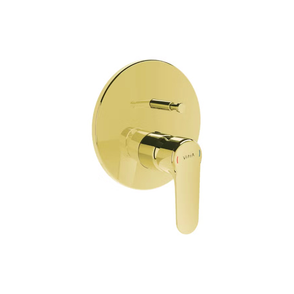 VitrA Concealed Bath/Shower Mixer Tap - Shiny GoldGold