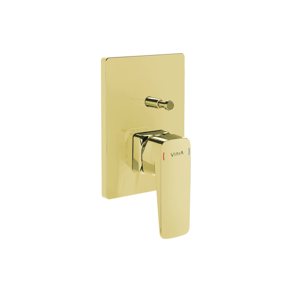 VitrA Concealed Bath/Shower Mixer Tap - Shiny GoldGold