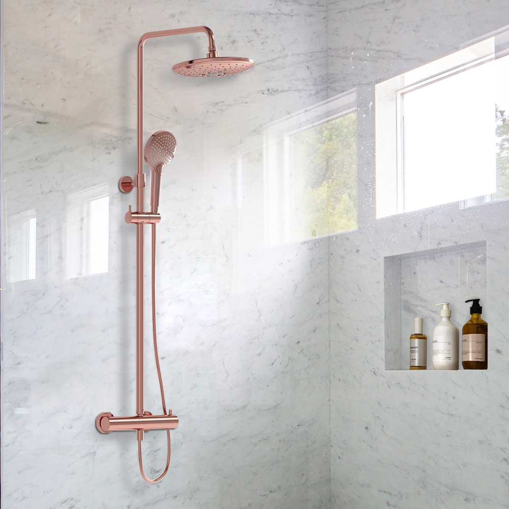 VitrA All-In-One Thermostatic Full Shower System With Mixer - CopperCopper
