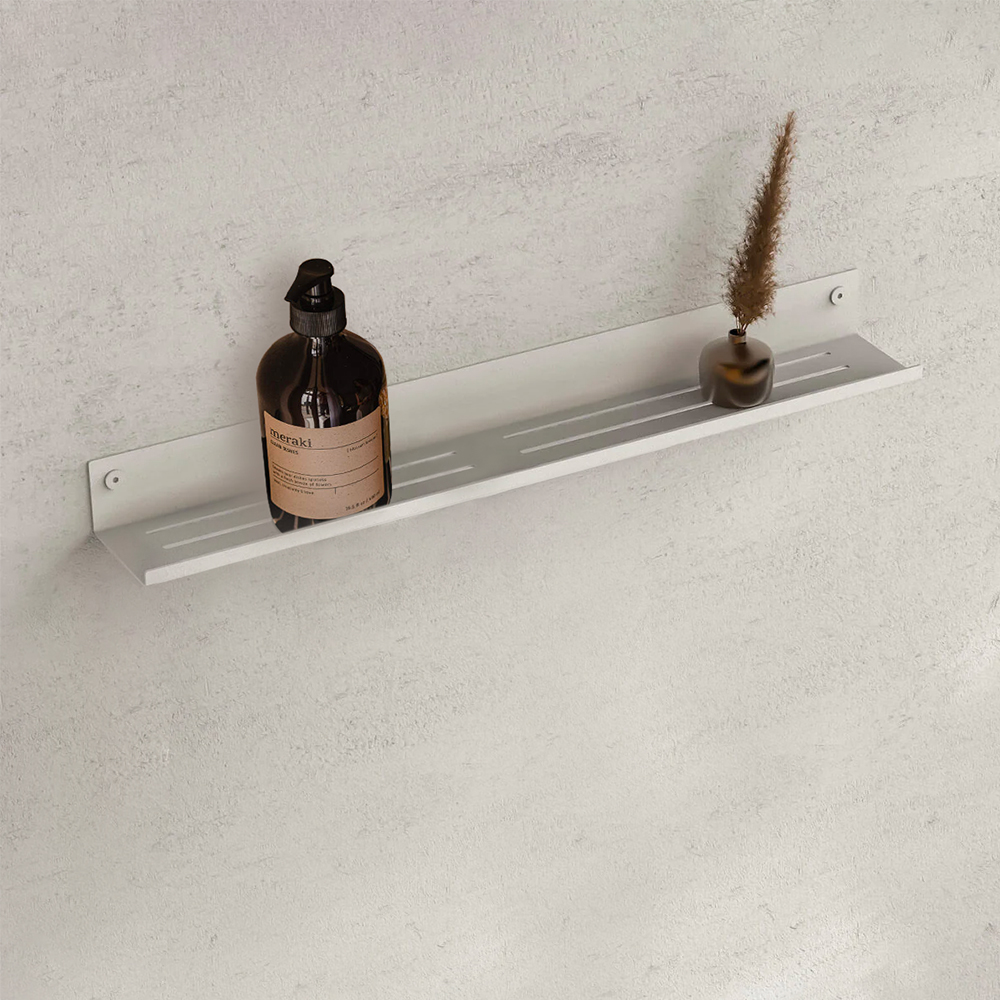 Fink Bonn Shower Shelf in Steel 60cm (W) - Polar WhitePolar White