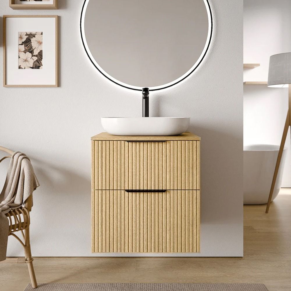 Bernstein TIM Bathroom Cabinet Set 60cm - Mist Grey Oak