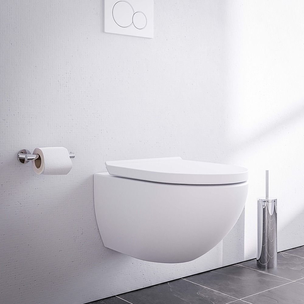 Bernstein E-9030 rimless wall-hung toilet Matt white