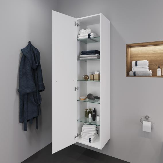 Duravit Tall Bathroom Storage Side Cabinet - Matt WhiteMatt White