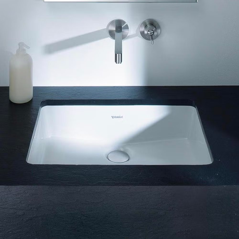 Duravit Luxury Rectangular UnderCounter Wash Basin 52.5(W)x42.5(D) cm - Glossy WhiteGlossy White