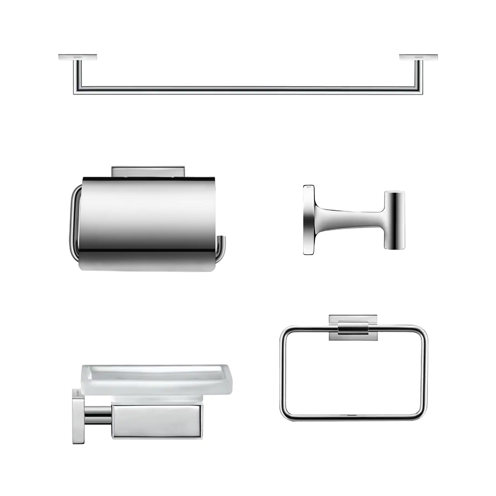 Duravit 5-Piece Bathroom Accessory Set - ChromeChrome
