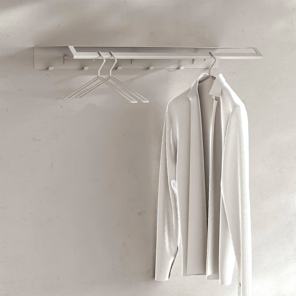 Fink Lyon Steel Coat Rack 97cm (W) - Polar WhitePolar White