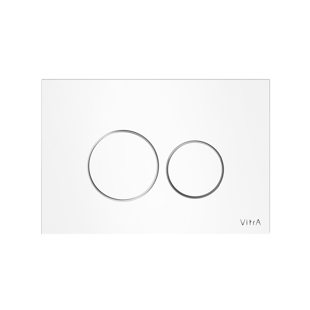VitrA Flush Wall Plate - WhiteMatt White