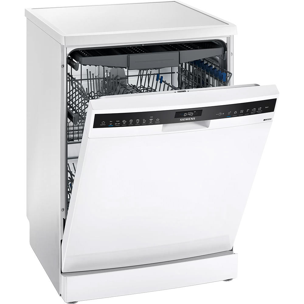 Siemens Home Connect Freestanding Dishwasher, 8 Programmes - 13 Place SettingWhite