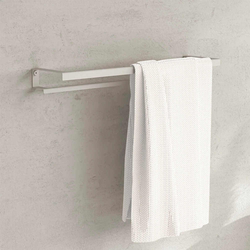 Fink Talinn Towel Holder in Steel 60cm (W) - Polar WhitePolar White